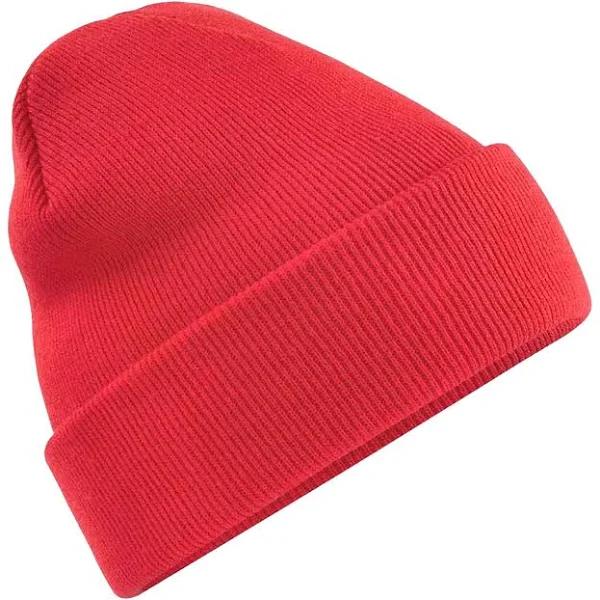 Beechfield Unisex Adults Original Cuffed Beanie Bright Red One Size Acrylic Beanie