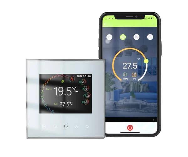 Wifi Smart Thermostat Temperature Controller Weekly Programmable Touch Control/ Mobile APP/ Voice Control Compatible with Alexa/Google Home, for Water