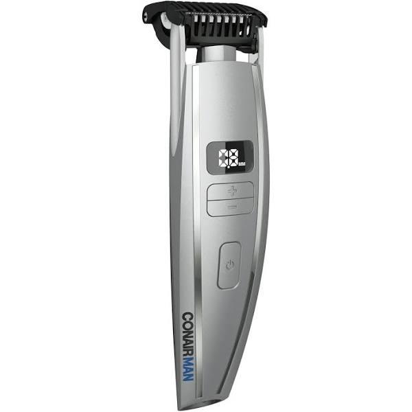 ConairMAN Beard and Stubble Trimmer With Flex Head Premium Etched Grey