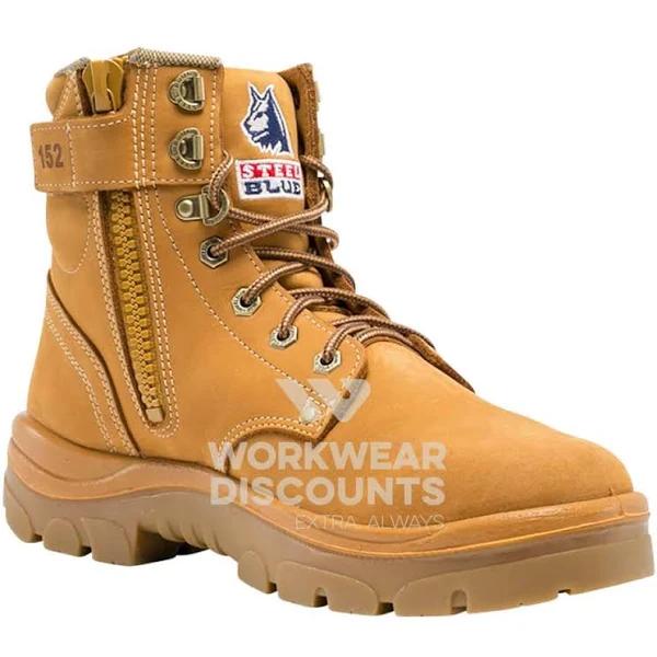 Steel Blue 312152 Argyle Zip Scuff TPU Safety Boot - Wheat 10.5