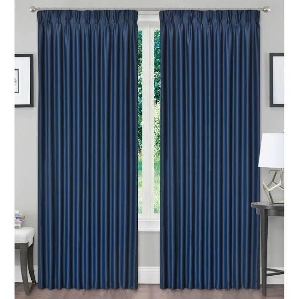 Blackout Curtain - Pinch Pleat | Thermal Insulated - 1 Panel 240x230cm / Dark Blue