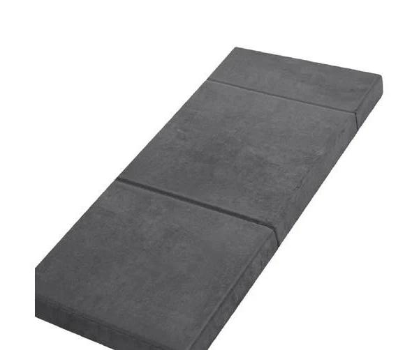 Folding Foam Portable High Density Mattress Medium Firm - Dark Grey