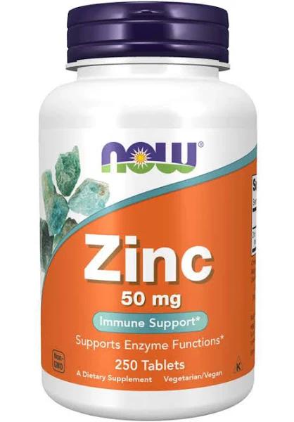 Now Foods Zinc 50 MG 250 Tablets