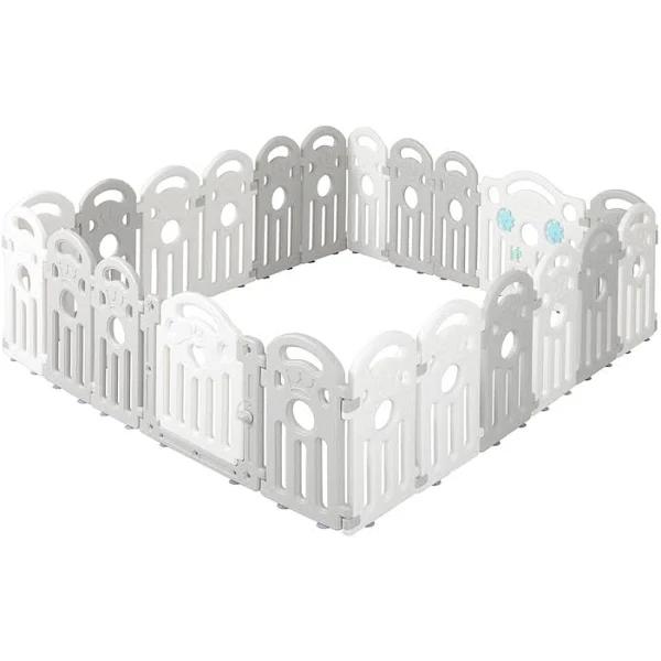 BoPeep Kids Playpen Baby Safety Gate Toddler Fence Child Play Game Toy 22 Grey