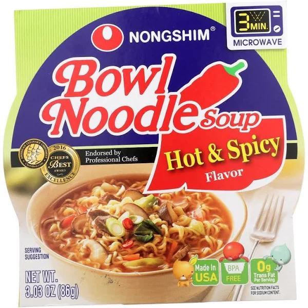 Nongshim Bowl Noodle Soup Hot & Spicy 86g