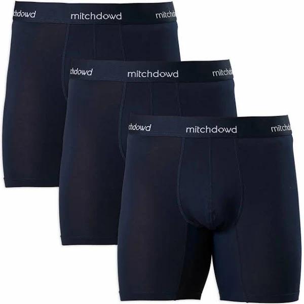 Mitch Dowd - Men's Stretch Cotton Comfort Trunks 3 Pack - Navy