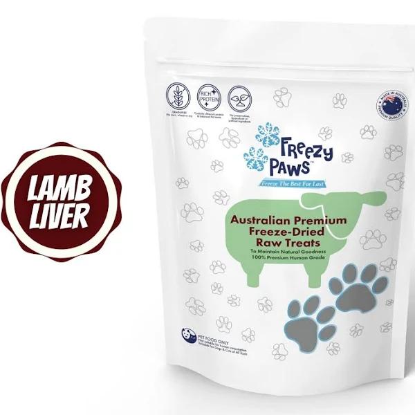 Freezy Paws Freeze-Dried Raw Treats for Pets Lamb Liver