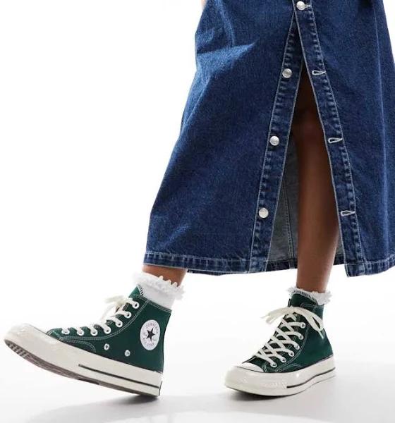 Converse Chuck 70 Hi Sneakers in Dark Green