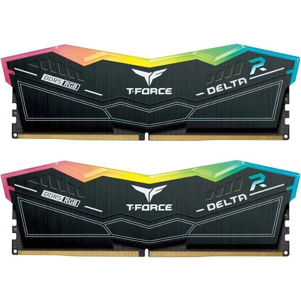 Team FF3D532G8000HC38DDC01 T-Force Delta RGB Black 32GB (2x16GB) 8000MHz DDR5 Desktop Memory Kit