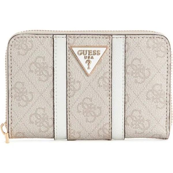 Guess Noreen Medium Zip Around Wallet in Naturals