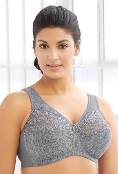 Glamorise Magiclift Moisture Control Wire-Free Bra - Gray - 26D