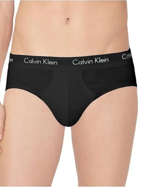 Calvin Klein Men's Cotton Stretch Hip Brief 3-Pack - Black