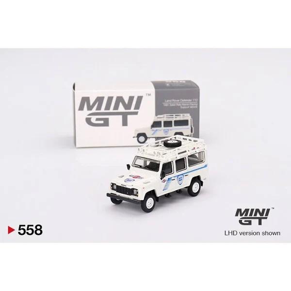 Mini GT 1/64 Land Rover Defender 110 1991 Safari Rally Martini Racing Support Vehicle