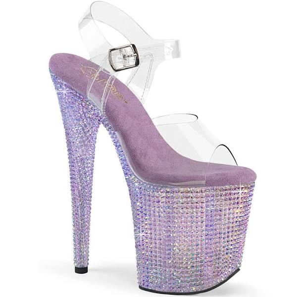 Pleaser BEJEWELED-808RRS Clear/Lavender RS Size 7