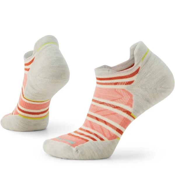 Smartwool Women's Medium Natural Run Targeted Cushion Stripe Low Ankle Socks