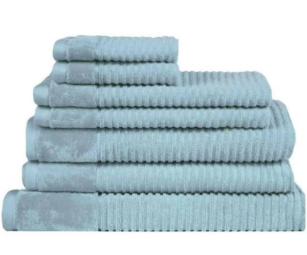 Royal Excellency 7 Piece Cotton Bath Towel Set - Baby Blue