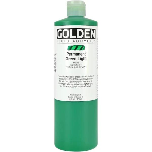 Golden Fluid Acrylic 473ml Permanent Green Light