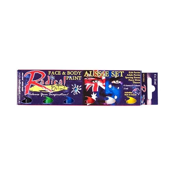 Radical Face & Body Paint - Aussie Set 6 x 21ml