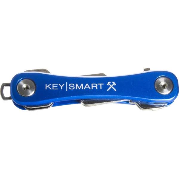 KeySmart Rugged - Multi-Tool Key Holder With Bottle Opener and Pocket Clip (up to 14 Keys, Blue)