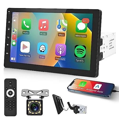 Apple Carplay Single DIN Car Stereo, 9 Inch Touch Screen Car Radio With Bluetooth FM Radio Ios/android Mirror Link TF/USB/AUX Input Car Multimedia