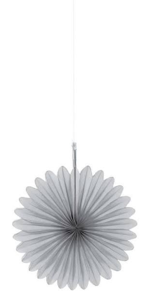 Mini Fan Decorations - Silver