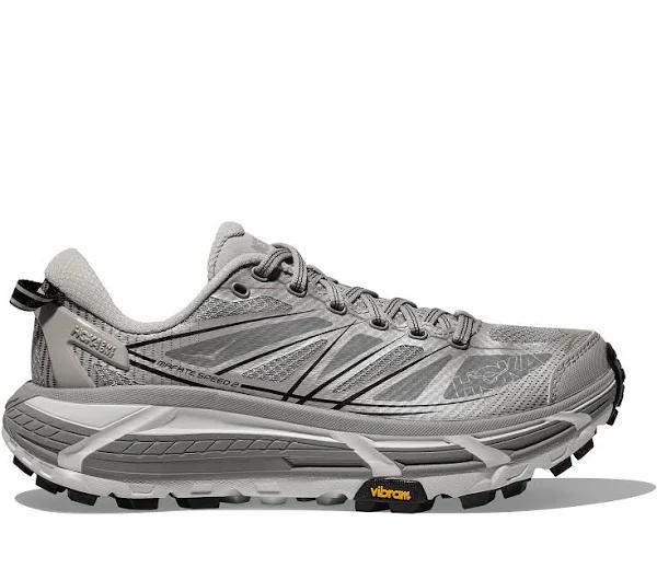 Hoka Mafate Speed 2 Shoes in Stellar Grey/Galactic Grey, Size M 6/W 7