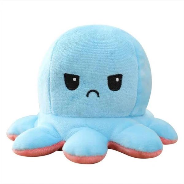 Reversible Octopus Plushie - black/gray