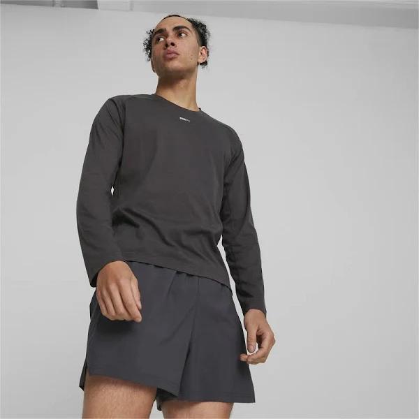 Run Men's Long Sleeve T-Shirt in Flat Dark Gray, Size 2XL, Polyester/Cotton/Viscose by Puma