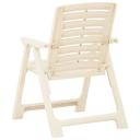 vidaXL - 3 Piece Folding Bistro Set Plastic - White