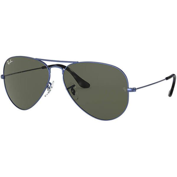 Ray-Ban Aviator Classic Sunglasses RB3025 918731 - Blue Metal Frame - Green Classic G-15 Lenses - 58mm