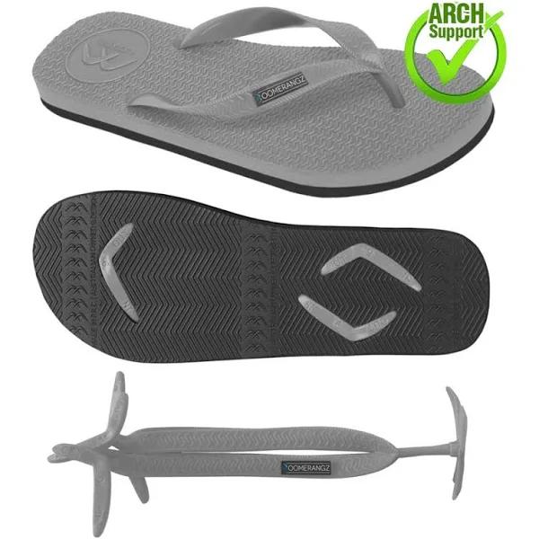 Boomerangz - Men's Grey/Black Thongs - 13/14