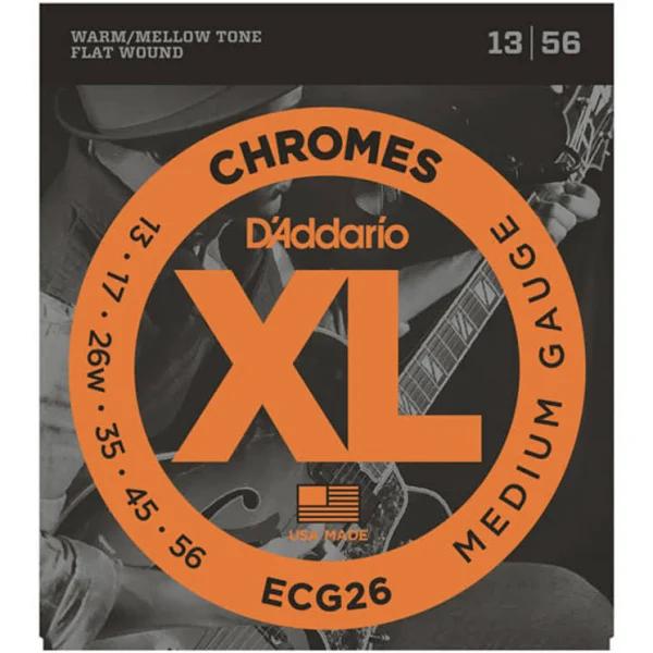 D'Addario ECG26 Chromes, Medium, 13-56, Electric Strings