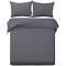 Giselle Bedding Queen Size Quilt Cover Set - Charcoal