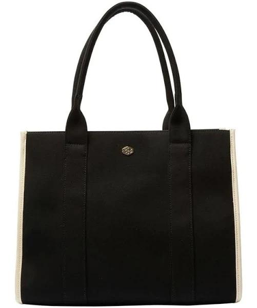 Ravella Tyra Tote Bag in Black Canvas Black One Size