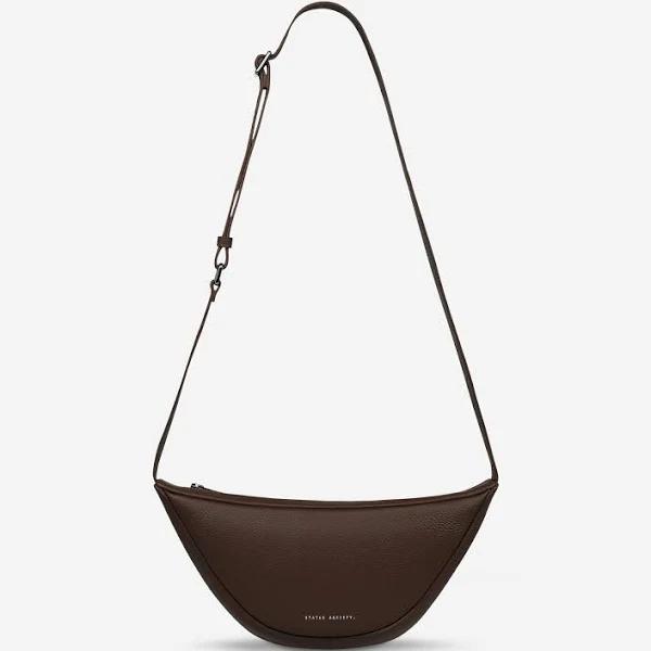 Glued to You Women's Cocoa Leather Crossbody Bag | Status Anxiety