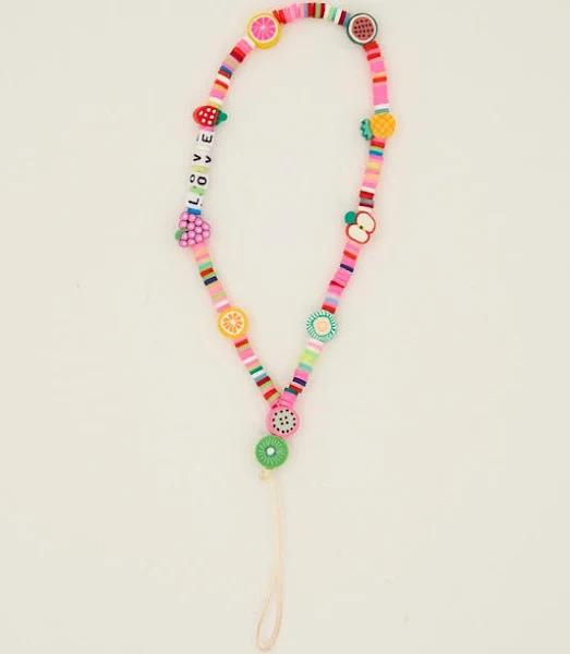 Ally Fashion Multi Fruit Beaded Phone Lanyard - Size One, Women's Ring