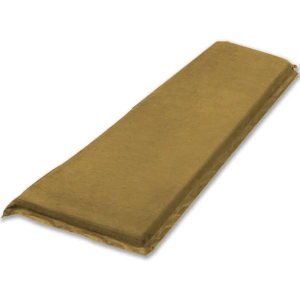 Bargene Self Inflating Mattress Sleeping Suede Mat Air Bed Camping Camp Hiking Joinable - Beige