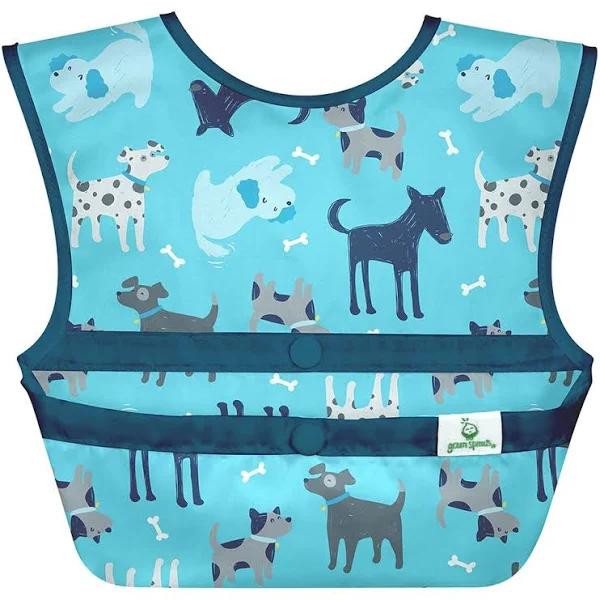 Snap & Go Easy-wear Bib (Single) 9/18mo Aqua Dogs