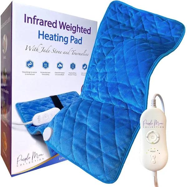 Purple Moon Jade Stone Electric Infrared Heating Pad Weighted XL 61x33cm