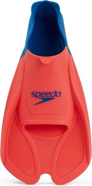 Speedo Diving Fins Tangerine/Pool Blue 11 UK-12 UK Silicone Diving Fins