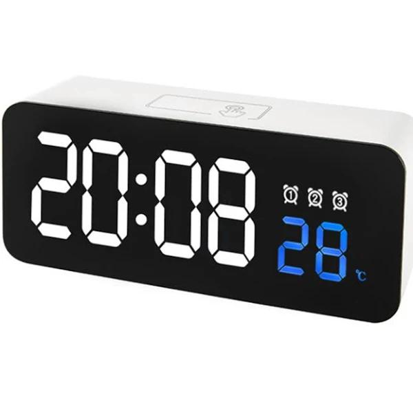 F06 Battery Version LED Clock, Rechargeable Multi-function Electronic Clock, Multi-group Alarm Clock With Temperature Decoration Clock