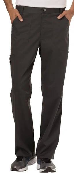 Cherokee Workwear Revolution WW140 Scrubs Pants Men's Fly Front Pewter