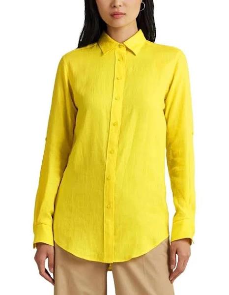 Lauren Linen Shirt Yellow XXS