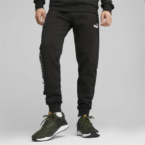 Power Men's Sweatpants in Black, Size 2XL, Cotton by Puma