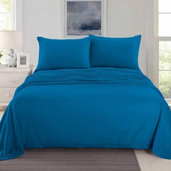 Cashmere Touch Flannel Sheet Set Double Royal Blue