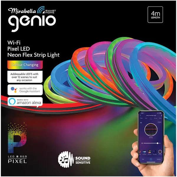 Mirabella 4M RGB Genio Wi-Fi Smart Pixel Neon Flex Strip Light