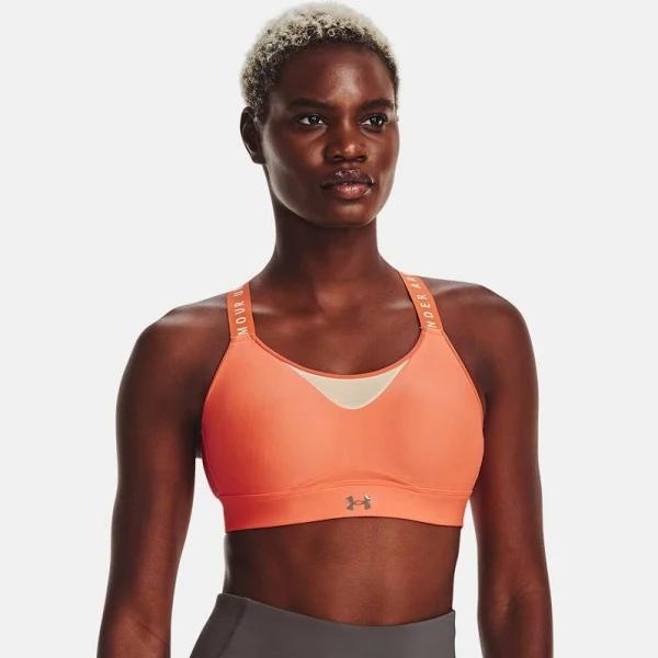 Under Armour Women's Infinity High Sports Bra Orange XS