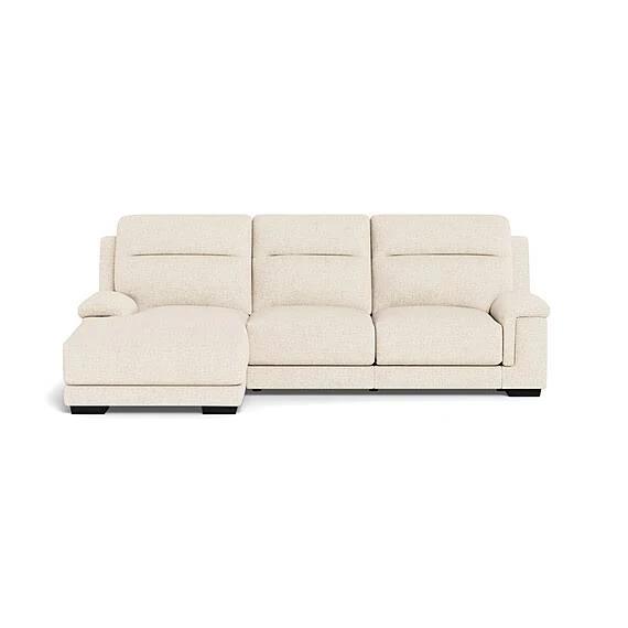 Barret Fabric Electric Recliner Modular Sofa Ivory by Freedom