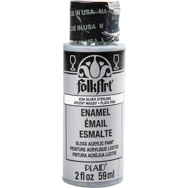 FolkArt Enamel Paint 2oz - Metallic Silver