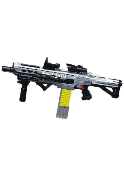 Premium Electric Blaster Plastic Prop Components Emission Ball Shooting Gun Desert Grey Gun with 40 Soft Bullet Gun Toy